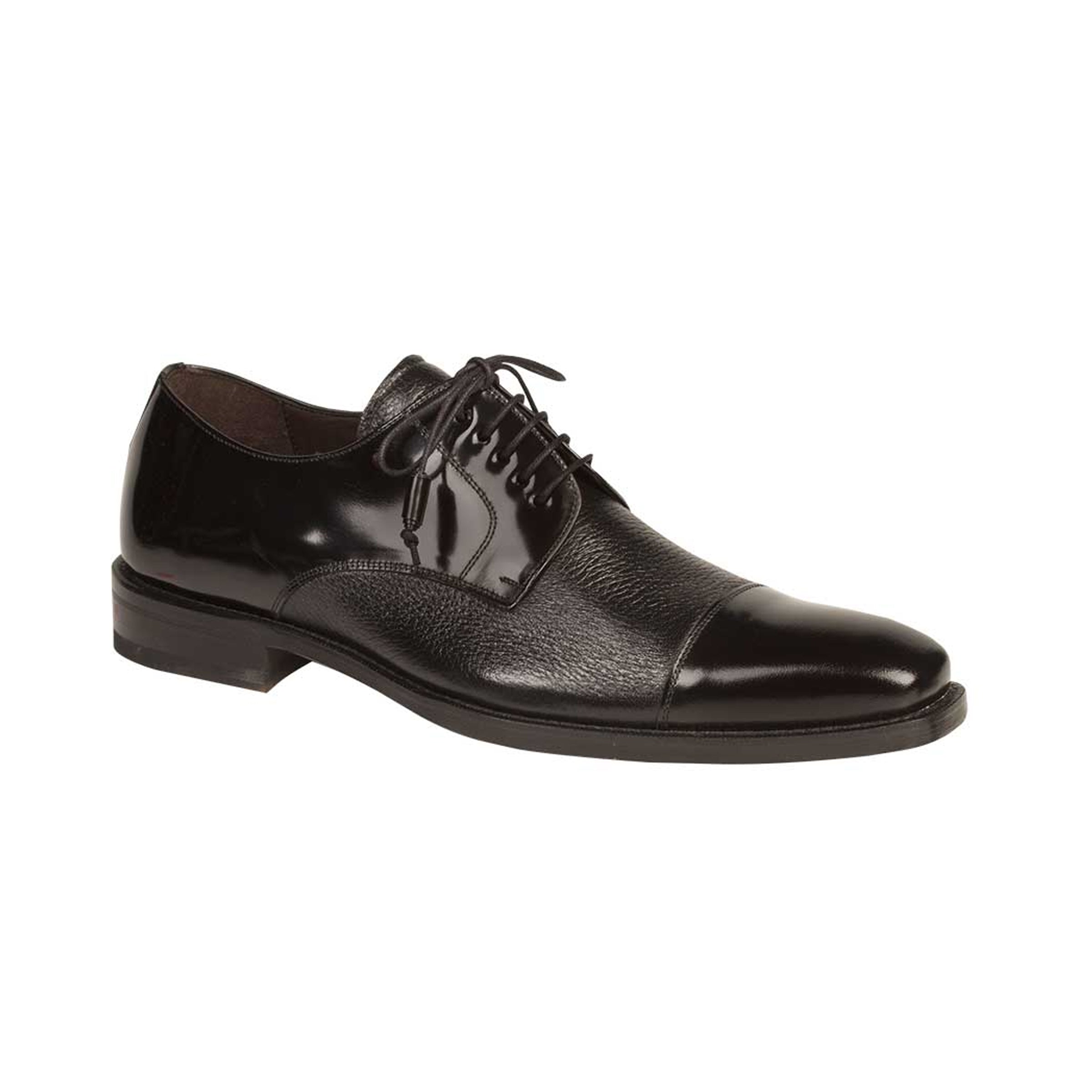 Mezlan Soka Men’s Cap Toe Oxford – Burgundy Deerskin Leather Dress Shoe, Handmade in Spain