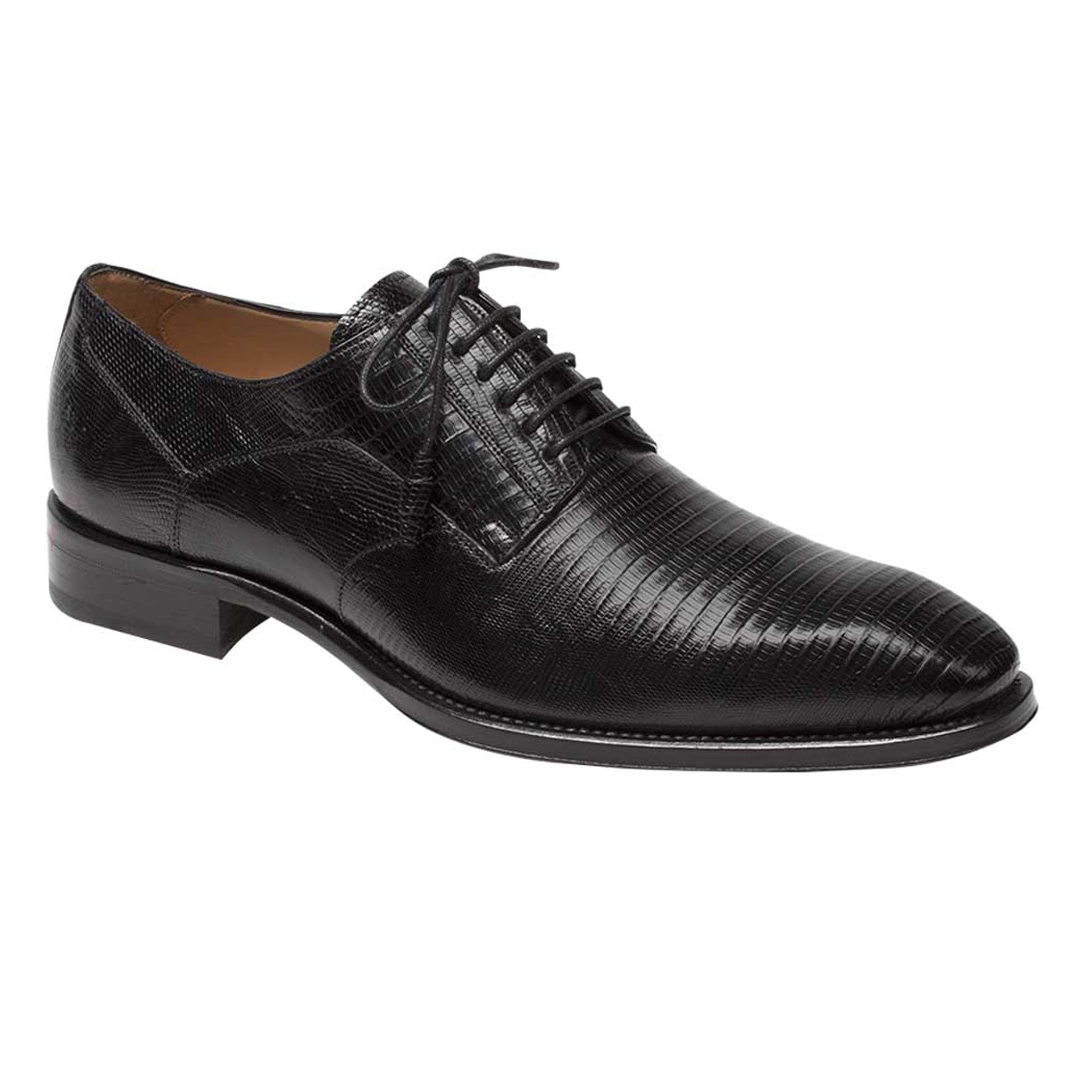 Mezlan Pegaso Men’s Oxford – Black Genuine Lizard Leather Dress Shoe