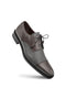 Mens Mezlan Cap-Toe Dress Lace-Up Blending Supple Textured Deerskin And Polished Calfskin With An Elegant Tassel Detail In Color Gray