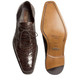 Mezlan Dark Brown Gator Shoes Oxford Plain Toe Anderson 13584-F