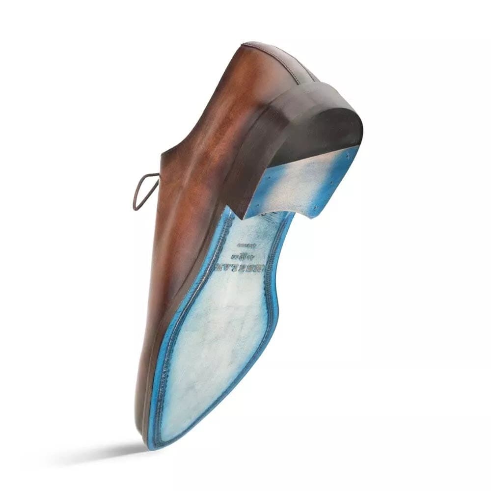 Mezlan Enterprise Men’s Plain Toe Shoe – Brown Calfskin Leather, Handmade in Spain