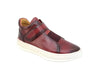 Burnished Leather Casual Mid-Top Sneaker for Men