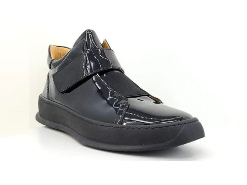 Burnished Leather Casual Mid-Top Sneaker for Men