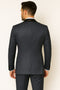 Mens Midnight Blue Stripe Tuxedo Jacket with Black Satin Shawl Lapel – Shiny Formal Party Suit