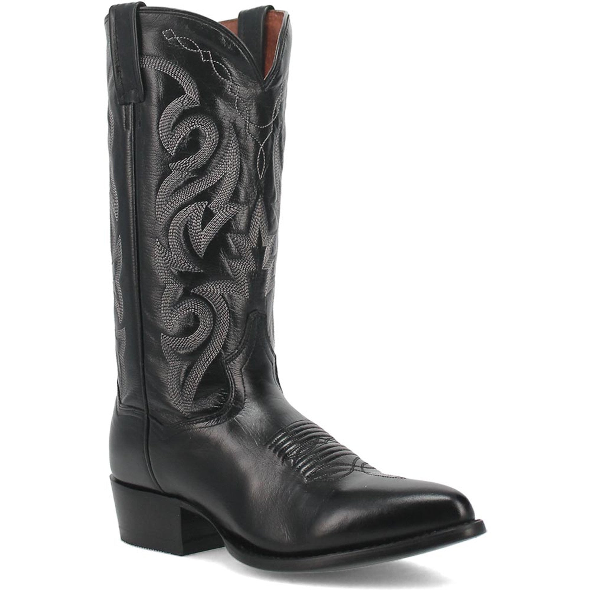 Dan Post Men’s Milwaukee 13 J Pointed Toe Black Cowboy Fine Leather Boot
