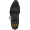 Dan Post Milwaukee men's black cowboy boots. 13" tall, pointed toe, leather upper with straight shaft. Features a structured heel and flat rubber sole with a contrasting logo.