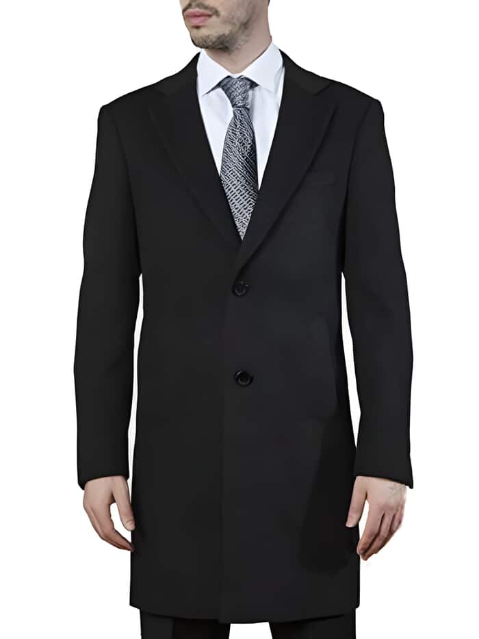 Mens Black Overcoat