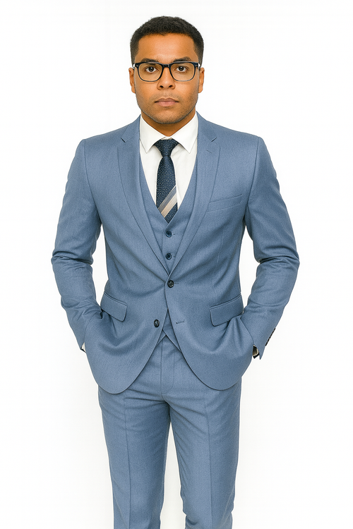 Dusty Blue Groomsmen Suits - Dusty Blue Suits