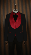 Modest Red & Black Tuxedo Suit