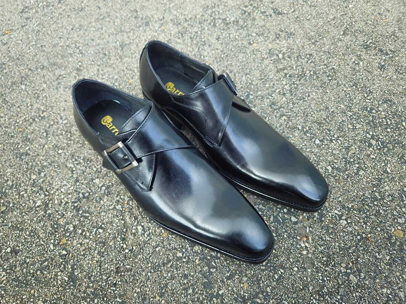 Carrucci Monk Strap Buckle Leather Shoes