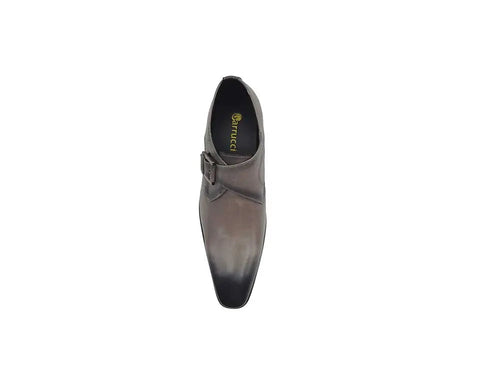 Double Buckle Monk Strap Leather Oxfords
