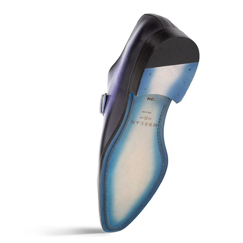 Men's Machado Purple Monk Strap Oxford Shoes by Mezlan – Hand-Finished Calfskin, Made in Spain