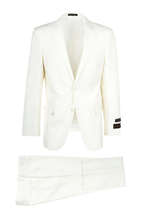 Novello Off-white, Modern Fit, Pure Wool Suit by Tiglio Luxe