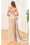 High Couture NR2286 Fitted Long Formal Beaded Sequin Evening Dress