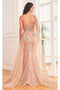 High Couture NR2292 Long Slit Formal Fitted Sequin Evening Dress