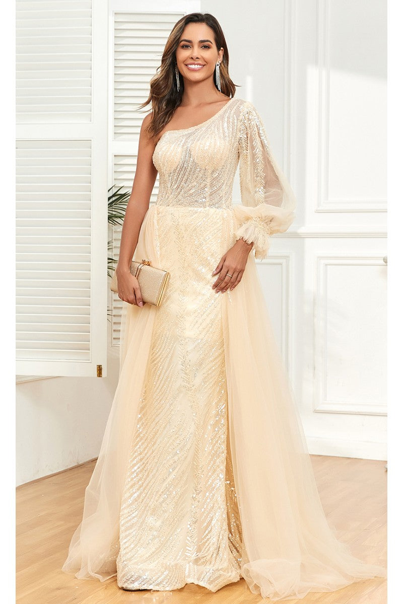 High Couture NR2329 Overskirt Long Formal Evening Dress