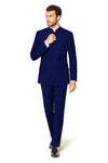 Navy Blue 4 Button Wedding Tuxedo Suit