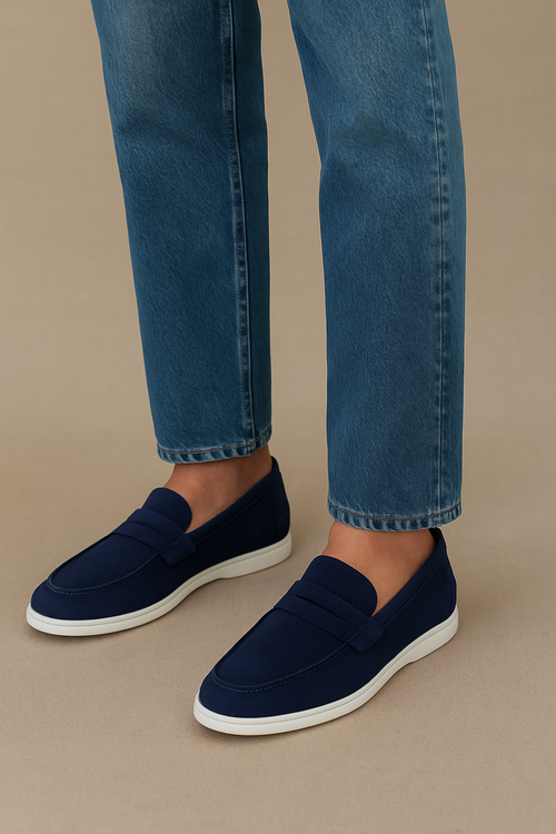 Belvedere Niko Navy Alligator Leather Loafer