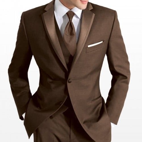 Smoking Traje - Esmoquin - Smoking Para Hombre - One Button Trajes De Novio - Chocolate Tuxedo