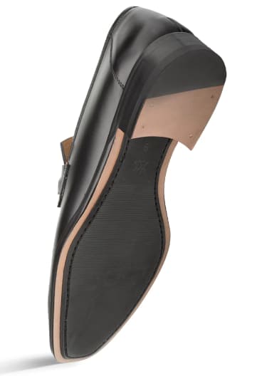Men's Black Ornament Loafers by Mezlan – Hand-Finished Calfskin Slip-Ons, Made in Spain