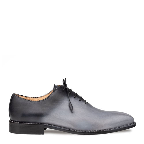 Men's Barbaro Grey/Black Two-Tone Oxford Shoes by Mezlan – Handcrafted Calfskin, Made in Spain