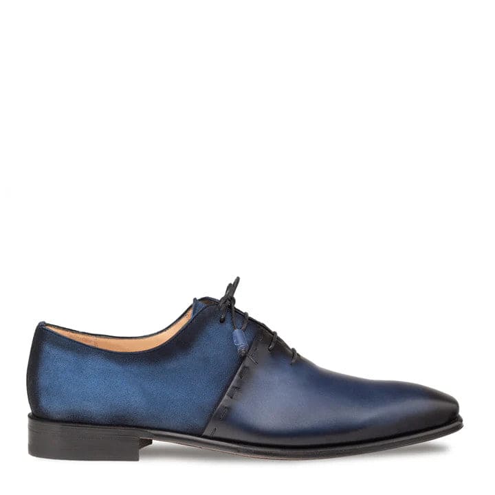 Men's Colomer Navy/Cobalt Oxford Shoes by Mezlan – Calfskin & Suede Two-Tone Style, Made in Spain