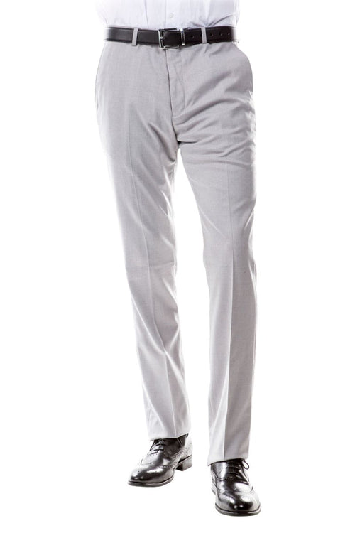 "Designer Wool Separate Pants for Men in Light Grey"