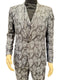 Paisley Suit - Gray - Silver - Charcoal Prom Suit - Slim Fit Stage Suit