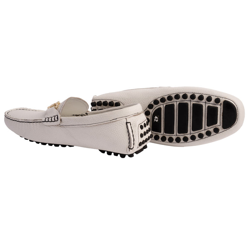 P000911- Palm Beach -Driving shoe White