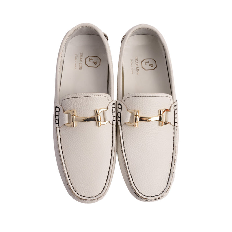P000911- Palm Beach -Driving shoe White