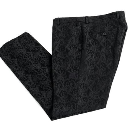 Mens Black With Hunter Velvet Lapel 3-Piece Tailored-Fit Tuxedo