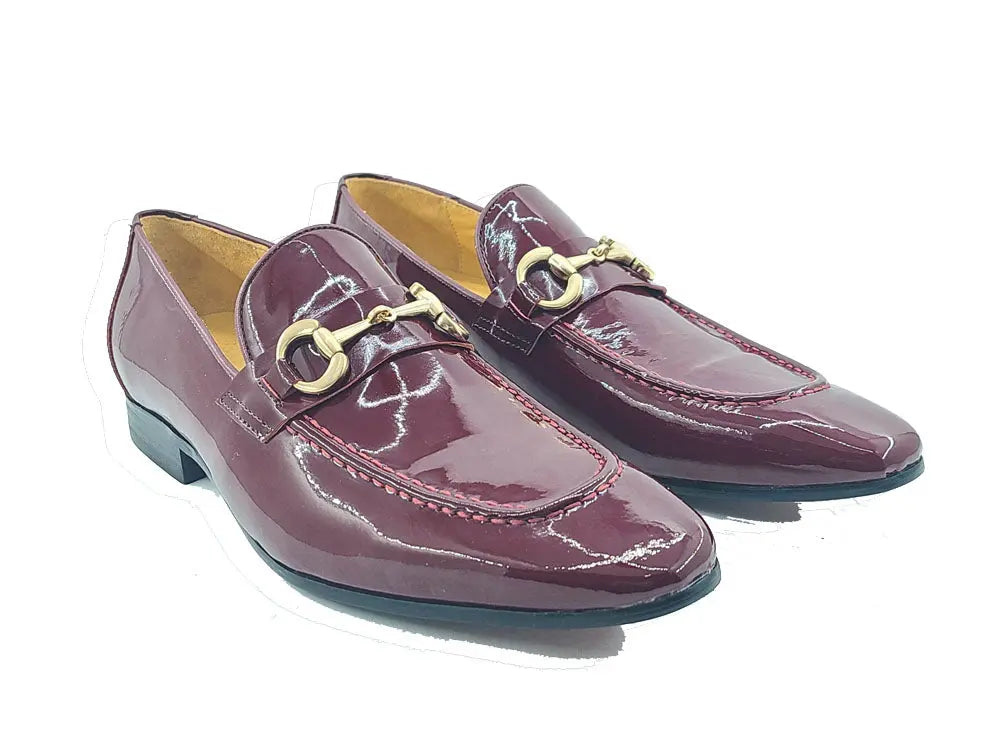 Men’s Patent Leather Horsebit Loafers – Sleek Slip-On Dress Shoes