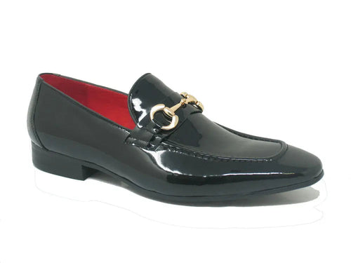 Men’s Patent Leather Horsebit Loafers – Sleek Slip-On Dress Shoes