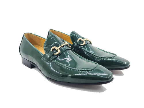 Men’s Patent Leather Horsebit Loafers – Sleek Slip-On Dress Shoes