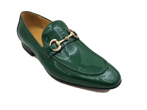 Men’s Patent Leather Horsebit Loafers – Sleek Slip-On Dress Shoes