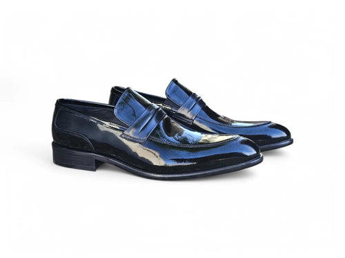 Patent Leather Tuxedo Penny Loafer Carrucci