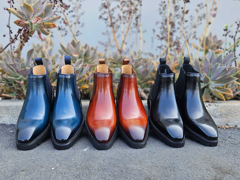 Carrucci Patina Chelsea Boot Lug Sole