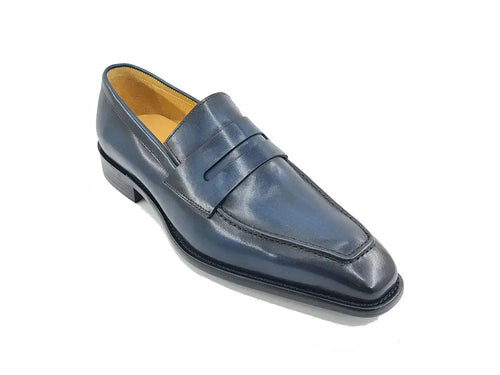 Hand-Patina Leather Penny Loafer