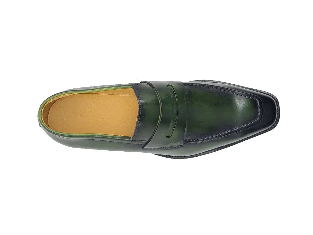 Hand-Patina Leather Penny Loafer