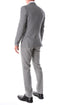Mens Slim Fit Houndstooth Peak Lapel 2pc Suit