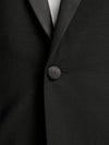 Mens Single Breasted Peak Lapel Tuxedo Jacket Black