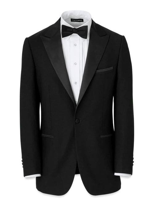 Mens Single Breasted Peak Lapel Tuxedo Jacket Black