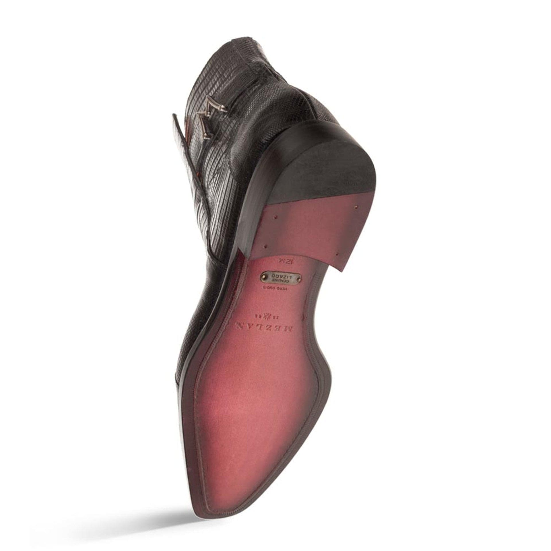 Men's Peninsula Emblem Black Lizard Boots by Mezlan – Exotic Leather, Made in Spain