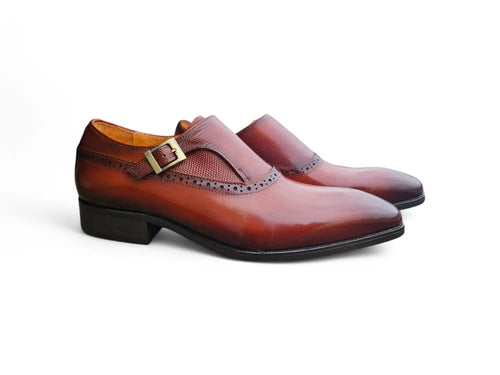 Plain Toe Single Monk Loafer Carrucci