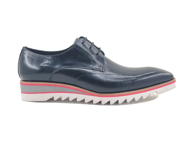 Carrucci Plain Toe Wing-tip Stitching Blucher style Oxford