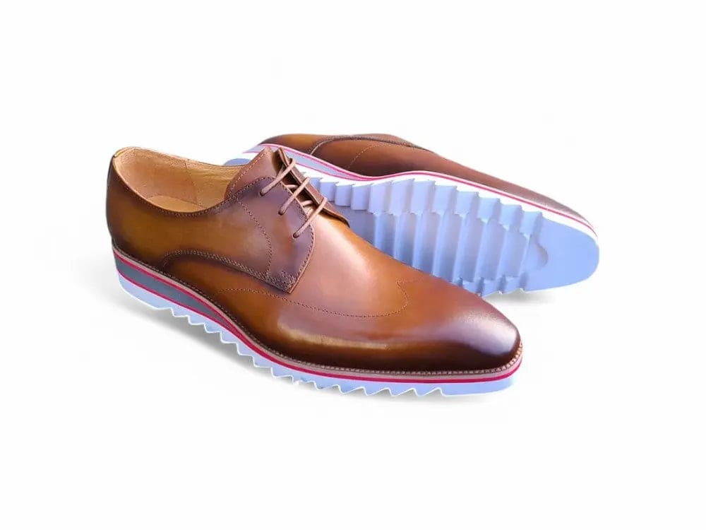 Plain Toe Wing-tip Stitching Blucher style Oxford Carrucci