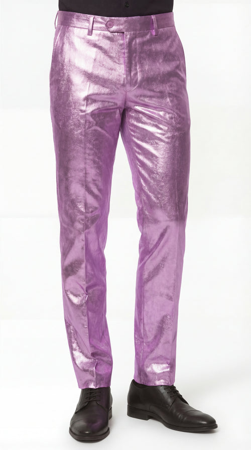 Shiny Metallic Party Lavender Suit