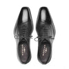 Postdam Black European Cordovan Calfskin & Soft Deerskin Men's Oxford By Mezlan Made In Spain Brand