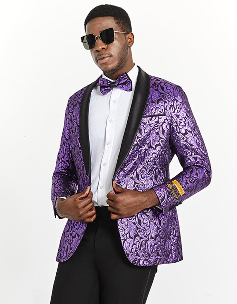 Mens Black & Purple Prom Suit 2025 - Unique Prom Suits