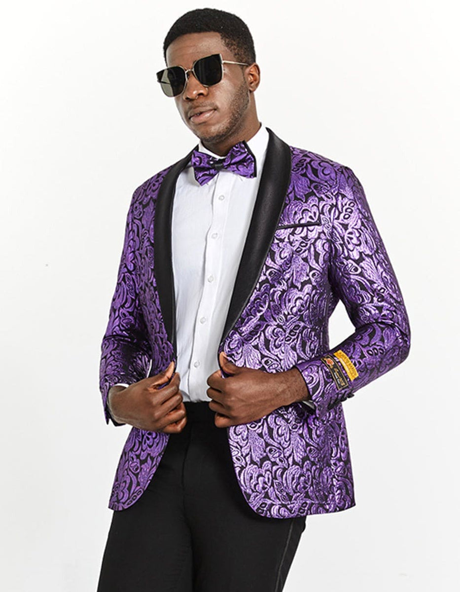 Mens Black \u0026 Purple Prom Suit 2025 - Unique Prom Suits – Alberto Nardoni